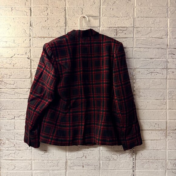 ✨ Pendleton Classic Wool Blazer – Size 16 – Red & Green Tartan Plaid ✨ - Picture 7 of 10